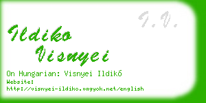 ildiko visnyei business card