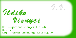 ildiko visnyei business card